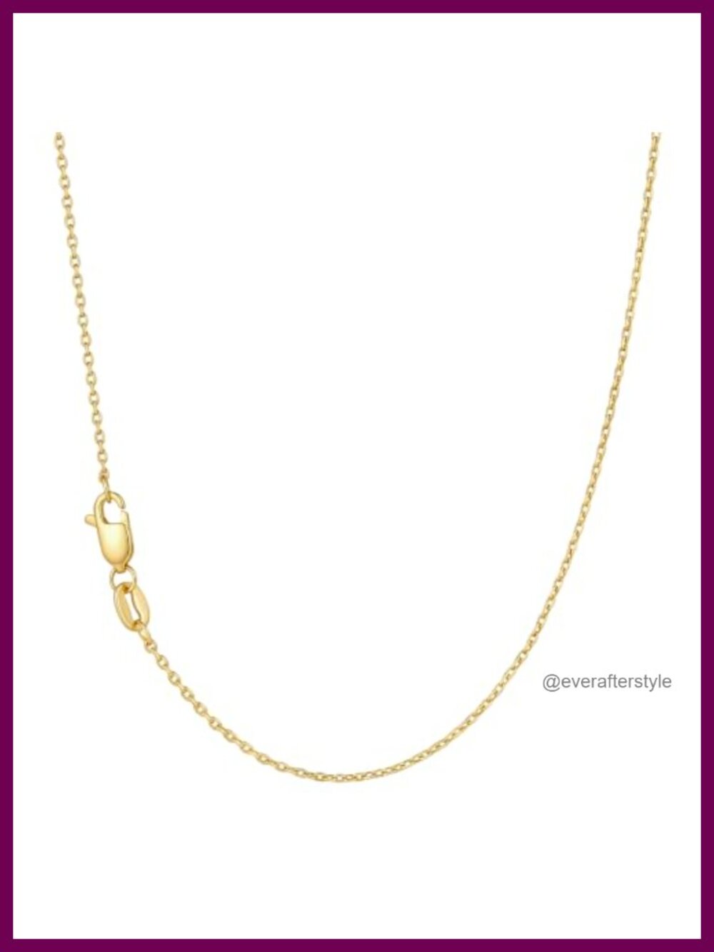 14K Gold Plated Chain Necklace for Women Delicate Cable Link Layering